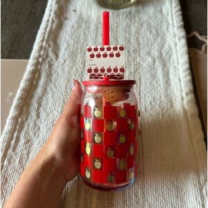 Teacher appreciation Glass Straw cup